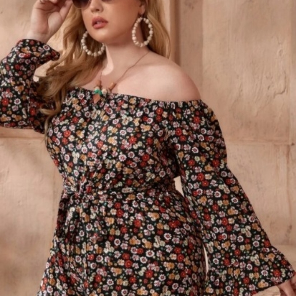 Womens floral romper 3x